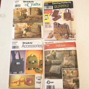 Simplicity Craft Patterns for Purses and Pillows